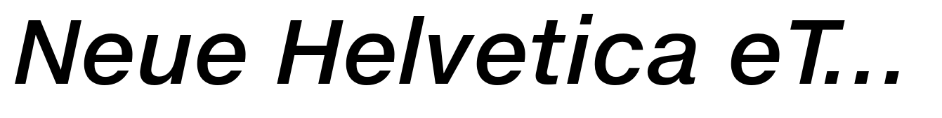 Neue Helvetica eText 66 Medium Italic